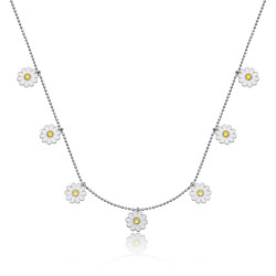 Gümüş Papatya Şans Kadın Kolye