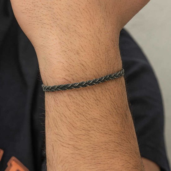 Gümüş Kazaziye Örgü Bileklik Gümüş Kazaziye Örgü Bileklik