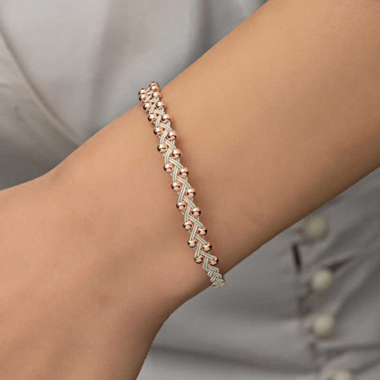 Gümüş Kazaziye Örgü Bileklik Gümüş Kazaziye Örgü Bileklik