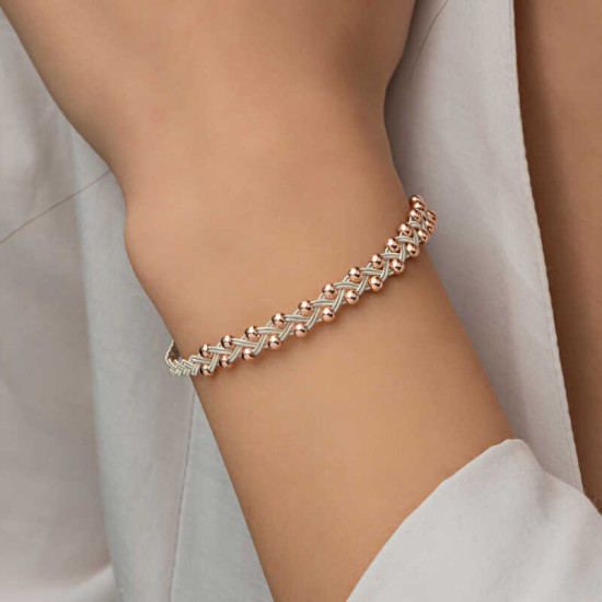 Gümüş Kazaziye Örgü Bileklik Gümüş Kazaziye Örgü Bileklik