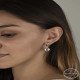 Swarovski Crystal Taşlı Gümüş Beyaz Sallantılı Kadın Küpe Swarovski Crystal Taşlı Gümüş Beyaz Sallantılı Kadın Küpe