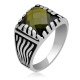 Gümüş Zeytin Yeşili Zirkon Taşlı Çocuk Erkek Yüzük Gümüş Zeytin Yeşili Zirkon Taşlı Çocuk Erkek Yüzük