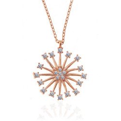 ​Gümüş Rose Çiçek Kadın Kolye