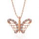 Gümüş Rose Kelebek Kadın Kolye Gümüş Rose Kelebek Kadın Kolye