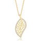 Gümüş Gold Yaprak Kadın Kolye