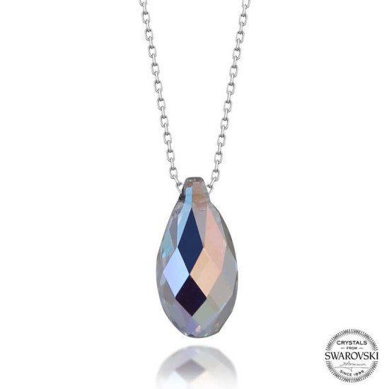 Swarovski Crystal Taşlı Damla Gümüş Kadın Kolye Swarovski Crystal Taşlı Damla Gümüş Kadın Kolye