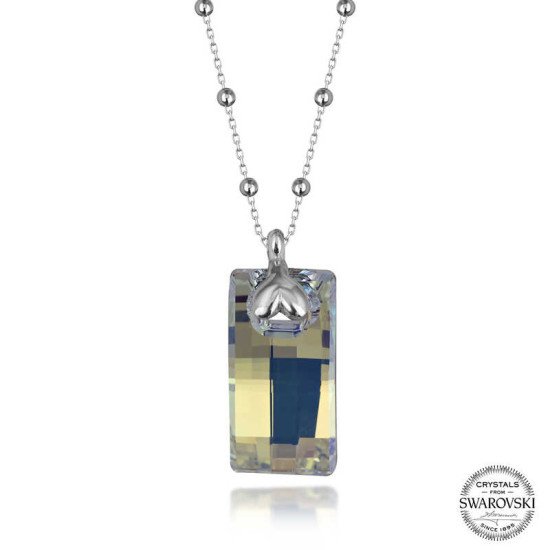 Swarovski Crystal Taşlı Top Zincir Baget Gümüş Kadın Kolye Swarovski Crystal Taşlı Top Zincir Baget Gümüş Kadın Kolye