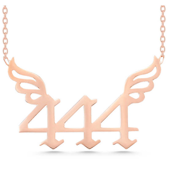Gümüş Rose 444 Melek Sayısı Kadın Kolye Gümüş Rose 444 Melek Sayısı Kadın Kolye