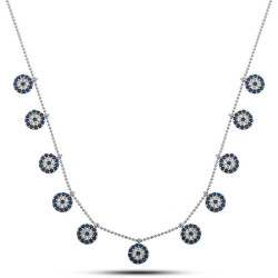 Gümüş Nazarlı Şans Kadın Kolye