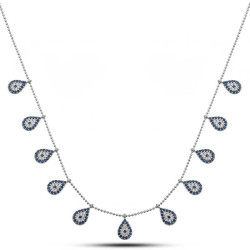 Gümüş Damla Nazarlı Şans Kadın Kolye