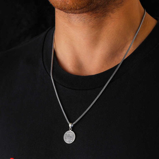 Gümüş Süleyman Mührü Kolye Gümüş Süleyman Mührü Kolye