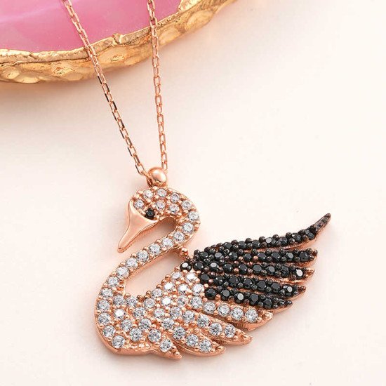 Gümüş Rose Kuğu Kadın Kolye Gümüş Rose Kuğu Kadın Kolye