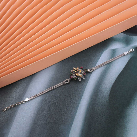 Gümüş Çiçek Otantik Kadın Bileklik Gümüş Çiçek Otantik Kadın Bileklik