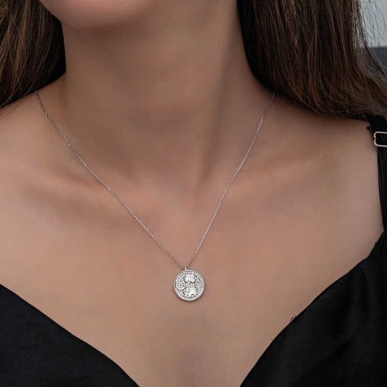 Gümüş Fil Motifli Şans Kadın Kolye Gümüş Fil Motifli Şans Kadın Kolye