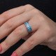 Gümüş Rose Baget Aquamarine Taşlı Kadın Yüzük Gümüş Rose Baget Aquamarine Taşlı Kadın Yüzük