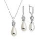 Gümüş Damla İnci Kadın Set Gümüş Damla İnci Kadın Set