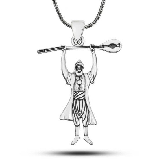 Gümüş Pir Sultan Abdal Erkek Kolye Gümüş Pir Sultan Abdal Erkek Kolye