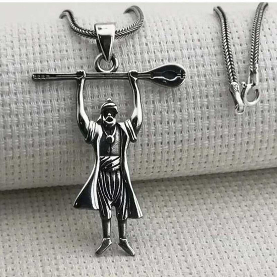 Gümüş Pir Sultan Abdal Erkek Kolye Gümüş Pir Sultan Abdal Erkek Kolye