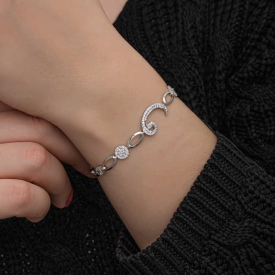 Gümüş Vav Kadın Bileklik Gümüş Vav Kadın Bileklik