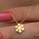 Gümüş Gold Minimal Kar Tanesi Kadın Kolye Gümüş Gold Minimal Kar Tanesi Kadın Kolye