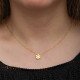 Gümüş Gold Minimal Kar Tanesi Kadın Kolye Gümüş Gold Minimal Kar Tanesi Kadın Kolye