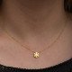 Gümüş Gold Minimal Kar Tanesi Kadın Kolye Gümüş Gold Minimal Kar Tanesi Kadın Kolye