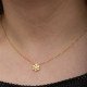 Gümüş Gold Minimal Kar Tanesi Kadın Kolye Gümüş Gold Minimal Kar Tanesi Kadın Kolye
