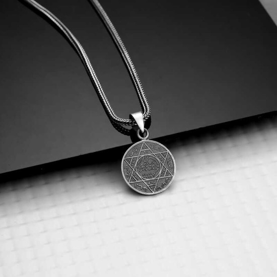 Gümüş Süleyman Mührü Kolye Gümüş Süleyman Mührü Kolye