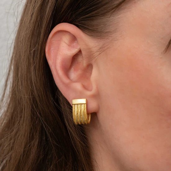 Gümüş Trabzon Hasır Çivili Kadın Küpe Gümüş Trabzon Hasır Çivili Kadın Küpe