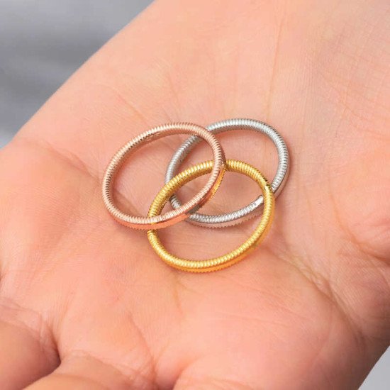 Gümüş 3 Renk Ajda Kadın Yüzük Gümüş 3 Renk Ajda Kadın Yüzük