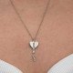 Gümüş Kalpli Sonsuzluk Kadın Kolye