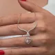 Gümüş Pembe Zirkon Taşlı Kalp Kadın Kolye Gümüş Pembe Zirkon Taşlı Kalp Kadın Kolye