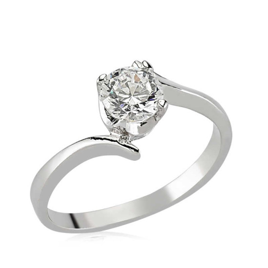 Gümüş Tek Taş Bayan Yüzük Gümüş Tek Taş Bayan Yüzük