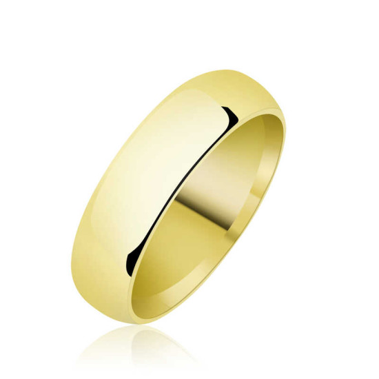 5 mm Düz Bombeli Gold Gümüş Alyans 5 mm Düz Bombeli Gold Gümüş Alyans