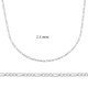 2.10 mm Gümüş Figaro Zincir - 0.60 mikron 2.10 mm Gümüş Figaro Zincir - 0.60 mikron