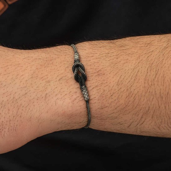 Gümüş Kazaziye Düğüm Bileklik Gümüş Kazaziye Düğüm Bileklik