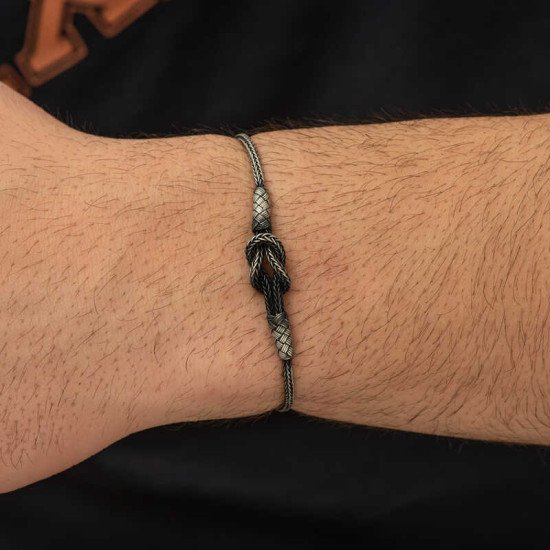 Gümüş Kazaziye Düğüm Bileklik Gümüş Kazaziye Düğüm Bileklik