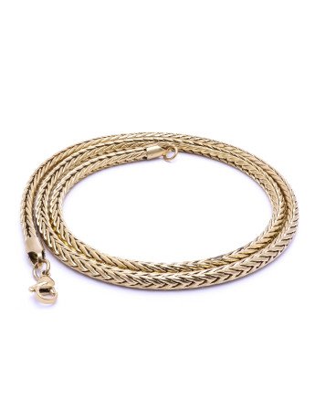 Oval Kral Bakla Örgülü Çelik Kolye 4Mm CSR1180107